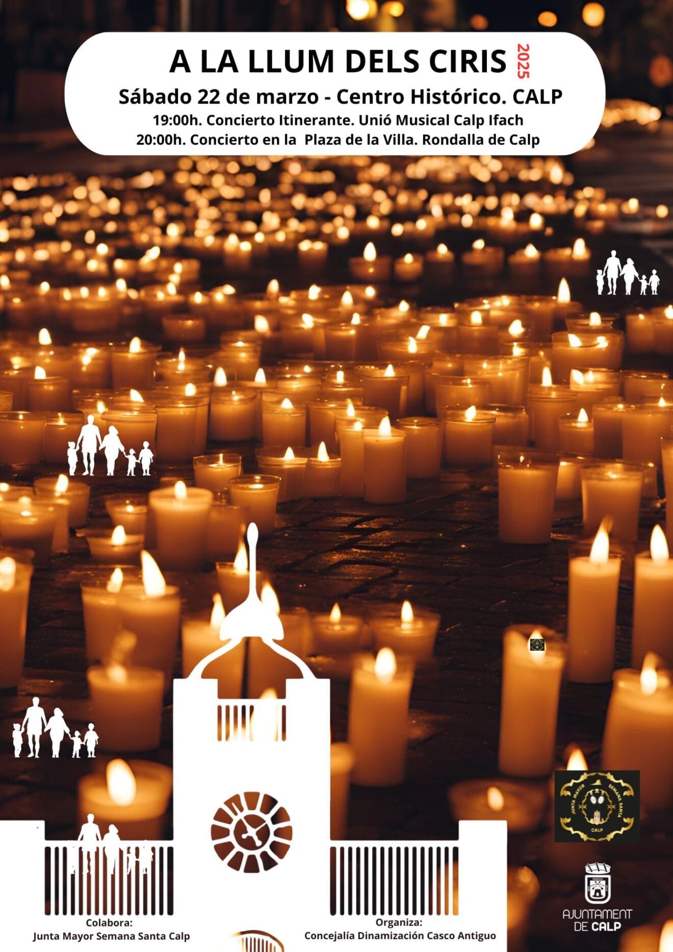 Cartel 'A la llum dels ciris' de Calp