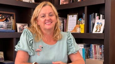 Ana Sala, alcaldesa de Calp, durante una entrevista para LaMarinaAlta . com