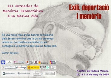 Cartel de las III Jornadas de Memoria Democrática de la Marina Alta del IES Teulada