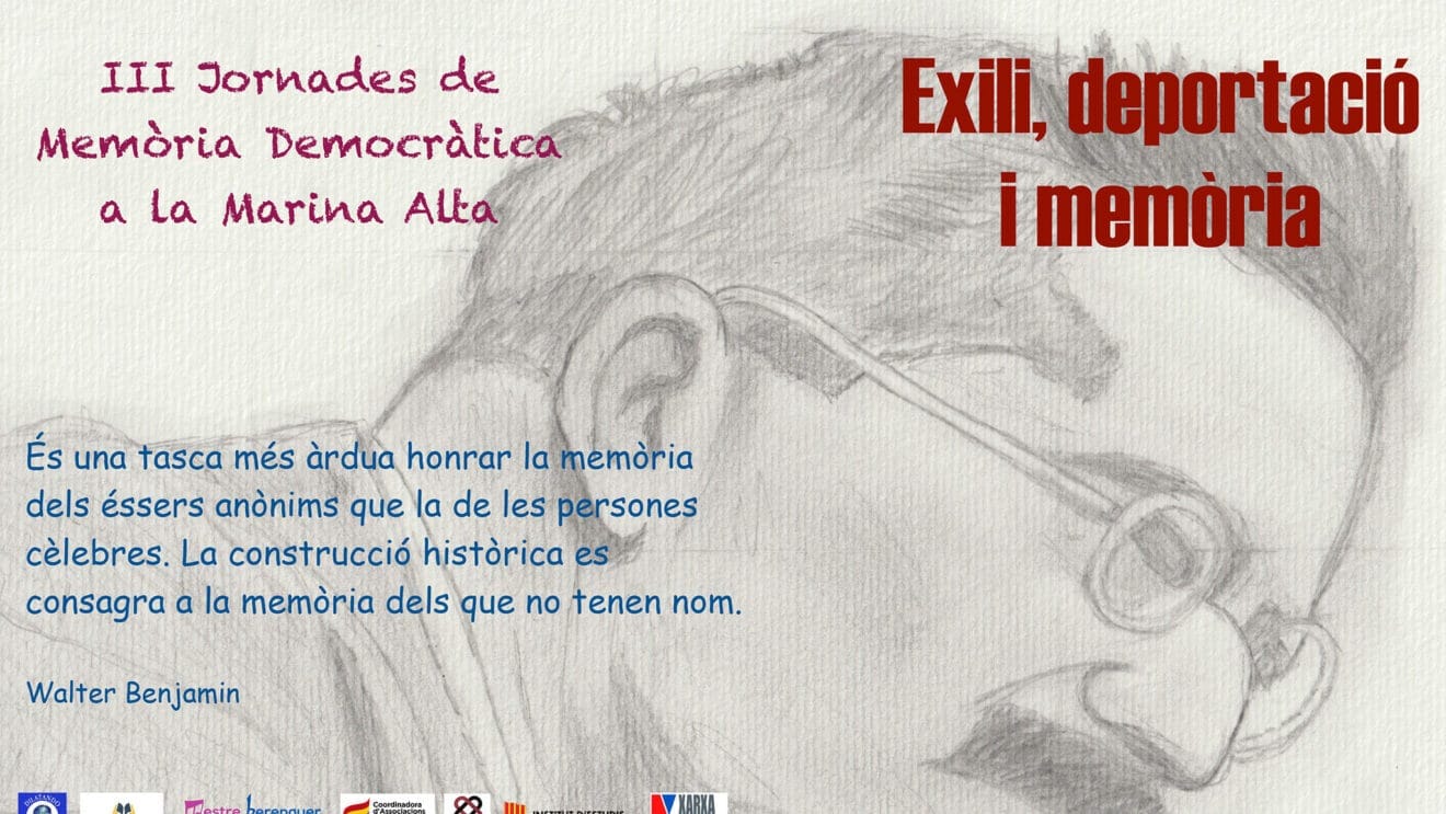 Cartel de las III Jornadas de Memoria Democrática de la Marina Alta del IES Teulada en el Auditori Teulada Moraira