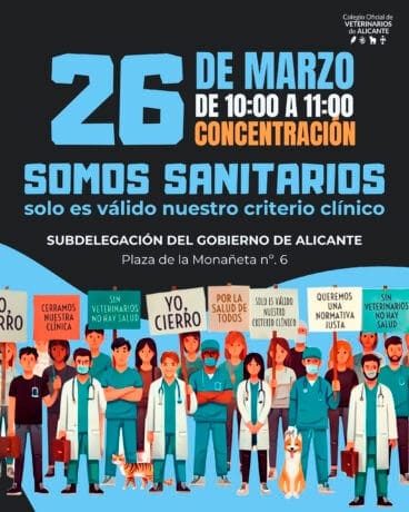 Cartel llamando a la movilización del próximo miércoles, 26 de marzo, suscrito por Icoval