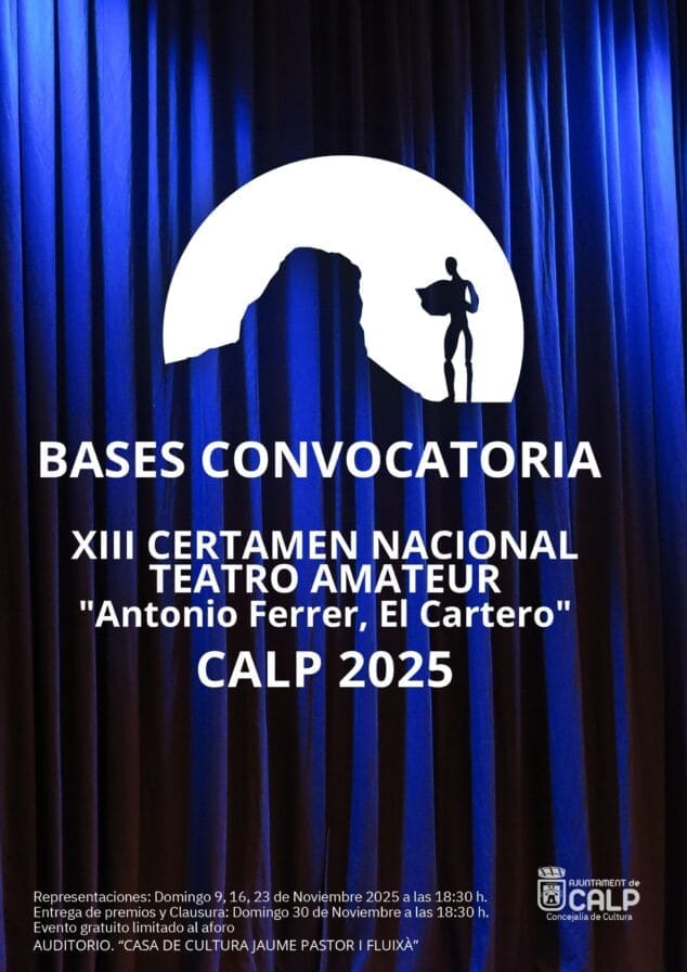 Imagen: Convocatoria del Certamen Nacional de Teatro Amateur 'Antonio Ferrer, El Cartero'