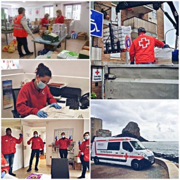 Cruz Roja en Calp durante la pandemia en 2020