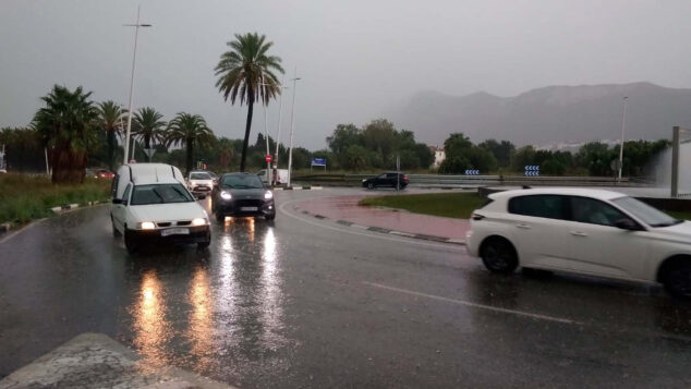 Imagen: Día de lluvia en la entrada de Dénia (archivo)