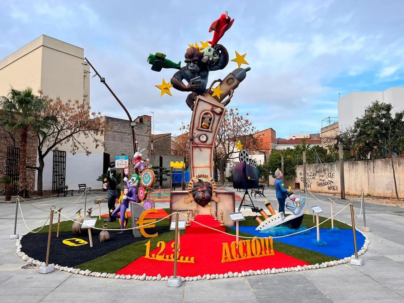 Monumento grande de la Falla Convent de Pego en 2023