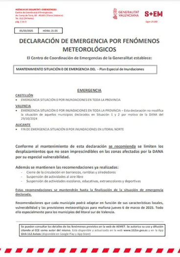 Fin de emergencia en el litoral norte de Alicante