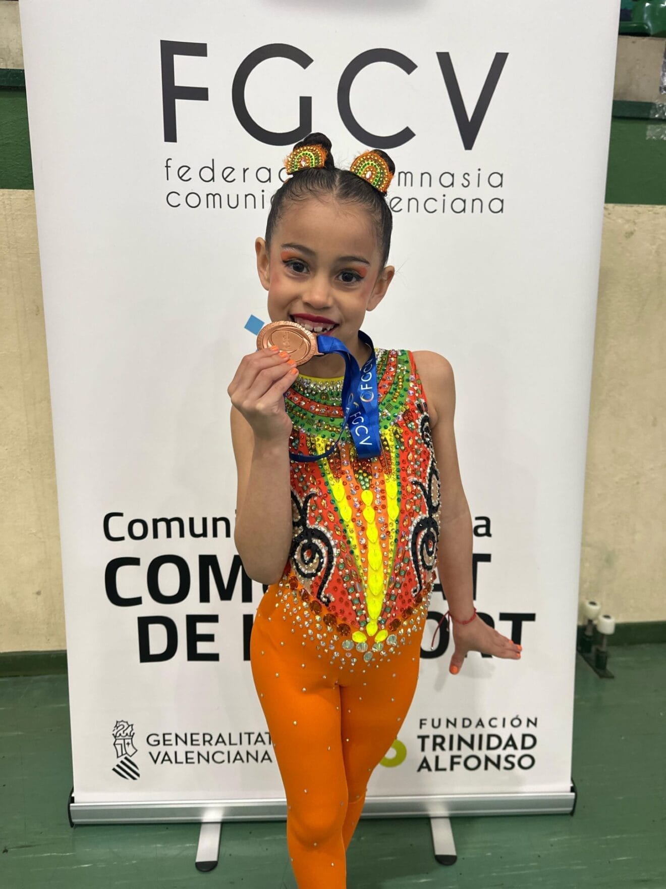 La gimnasta Isabella como tercera provincial