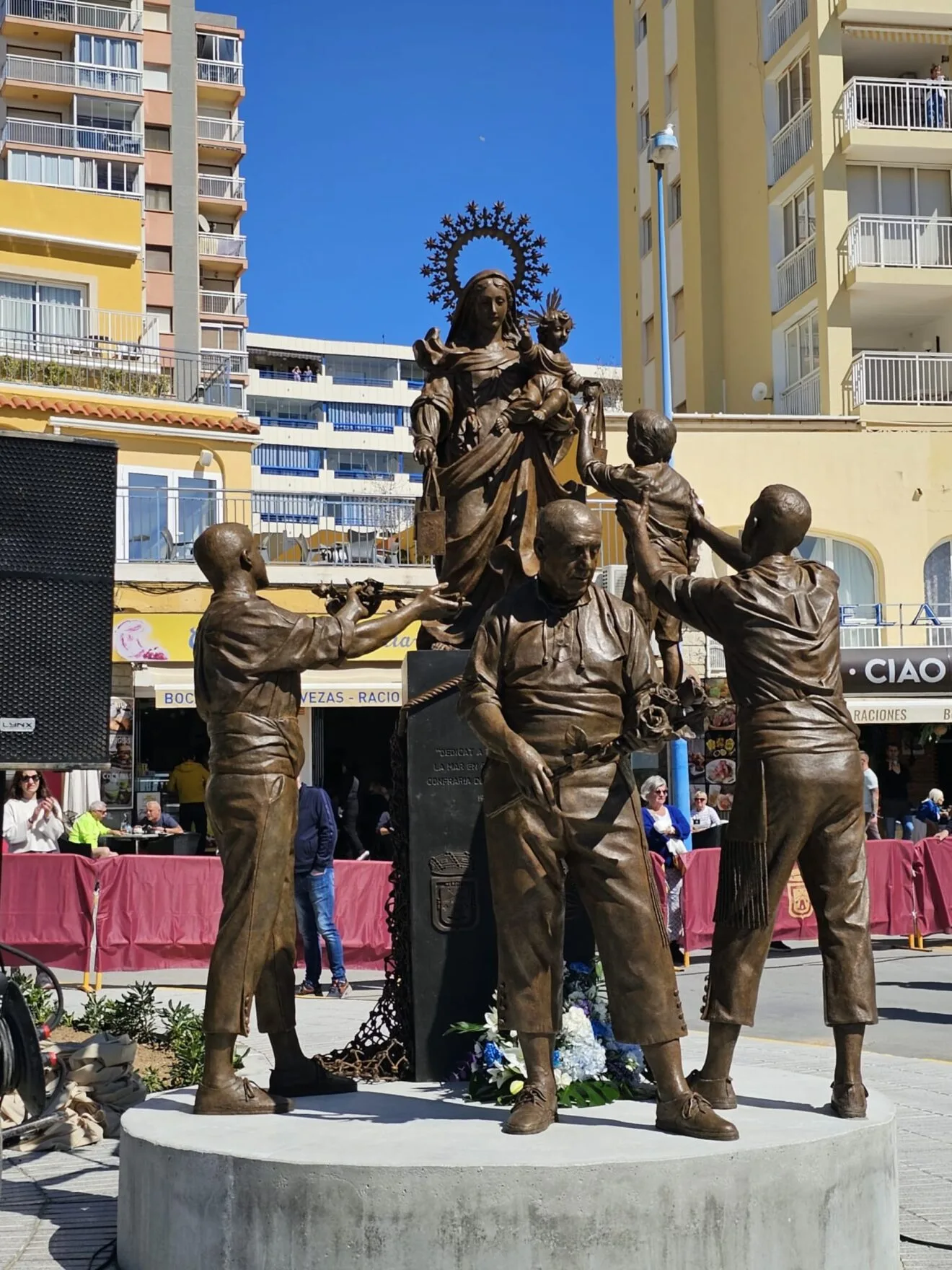 La nueva escultura de la patrona de los marineros