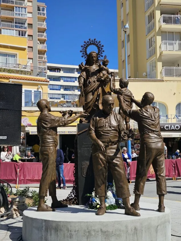 Imagen: La nueva escultura de la patrona de los marineros
