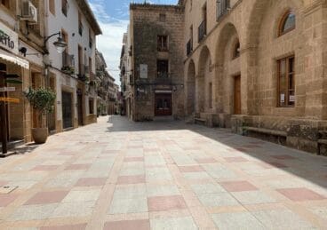 La Plaça de Baix de Xàbia durante el confinamiento