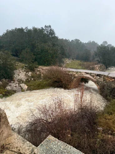 La Vall d’Alcalà durante las lluvias de marzo de 2025