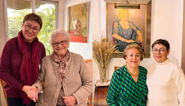 Cómo ha cambiado la vida de la mujer en Benitatxell desde el siglo XX: dos voces, dos generaciones y una historia de cambio 4 Imagen: Pepica Llobell y Gema Fontes con la concejala de Igualdad de Benitatxell, Isa Garrido