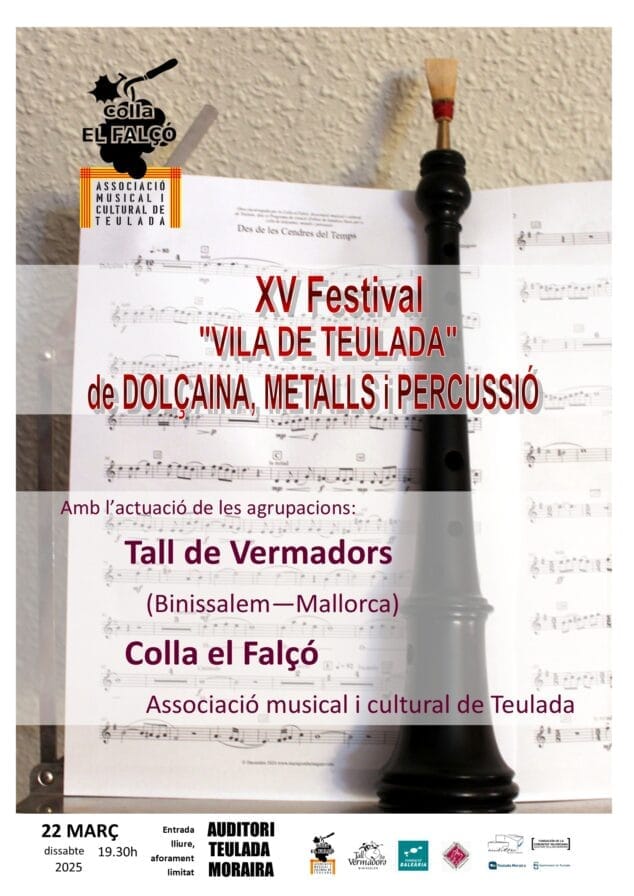 Imagen: Cartel del XV Festival Vila de Teulada de dolçaina, metalls i percussió