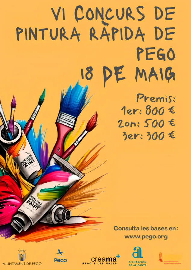 Imagen: Cartel del VI Concurs de Pintura ràpida 2025 de Pego