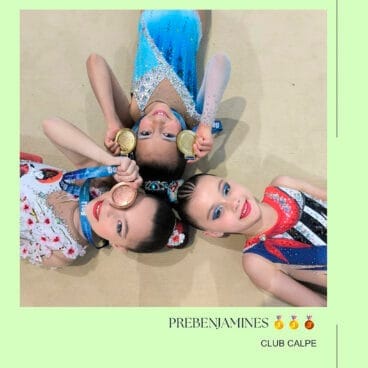 Gimnastas prebenjamines, del Club Gimnasia Calpe