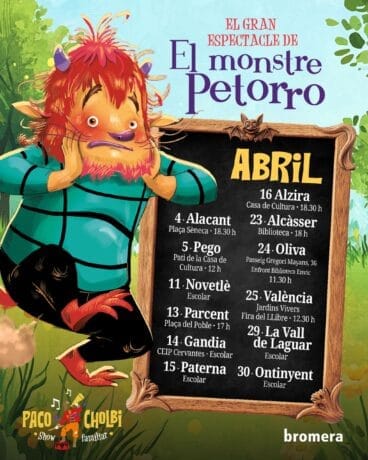 La programación ‘El Monstruo Petorro’ por toda la Comunidad Valenciana