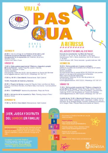 Programacion Viu la Pasqua 2025 en Benissa