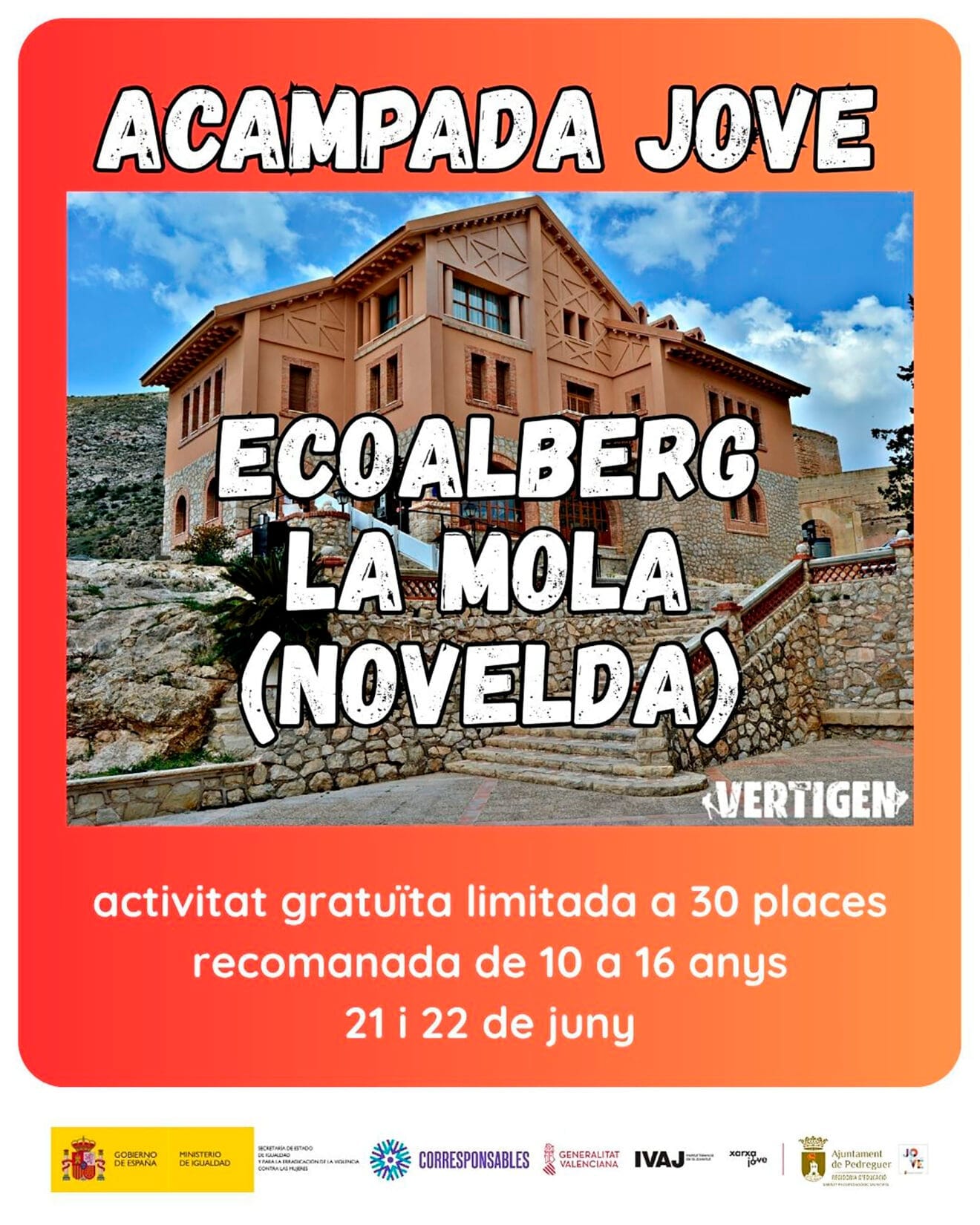 Actividad de acampada para jóvenes de Pedreguer