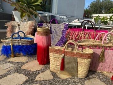 Capazos y bolsos diseñados por Alicia Sarrió