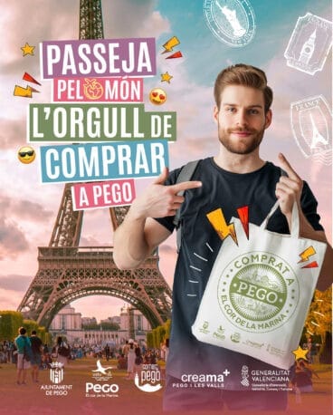 Cartel de la campaña ‘Passeja pel món l’orgull de comprar a Pego’
