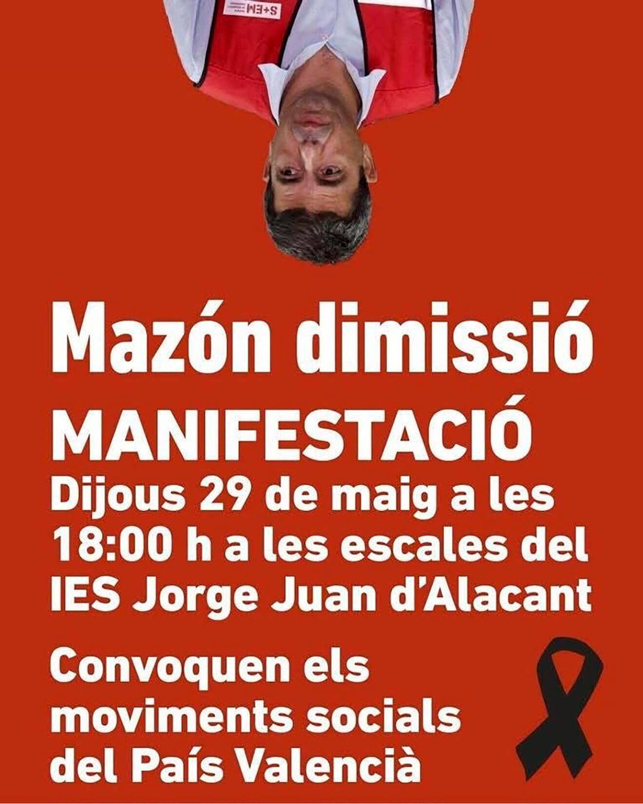 Cartel de la manifestación convocada en Alicante el 29 de mayo 2025
