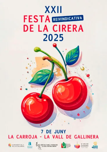 Cartel de la XXII Festa ‘reivindicativa’ de la Cirera de la Vall de Gallinera