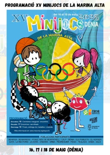 Cartel de los XV Minijocs de la Marina Alta 2025