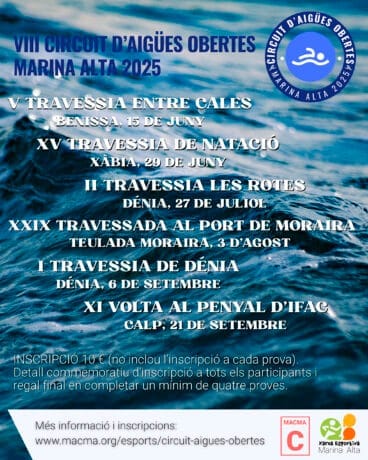 Cartel del  Circuit d’Aigües Obertes de la Marina Alta