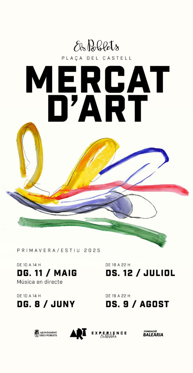 Els Poblets celebra su primer «Mercado de Arte» con artistas locales y baleares 2 Imagen: Cartel del Mercat d'Art dels Poblets 2025