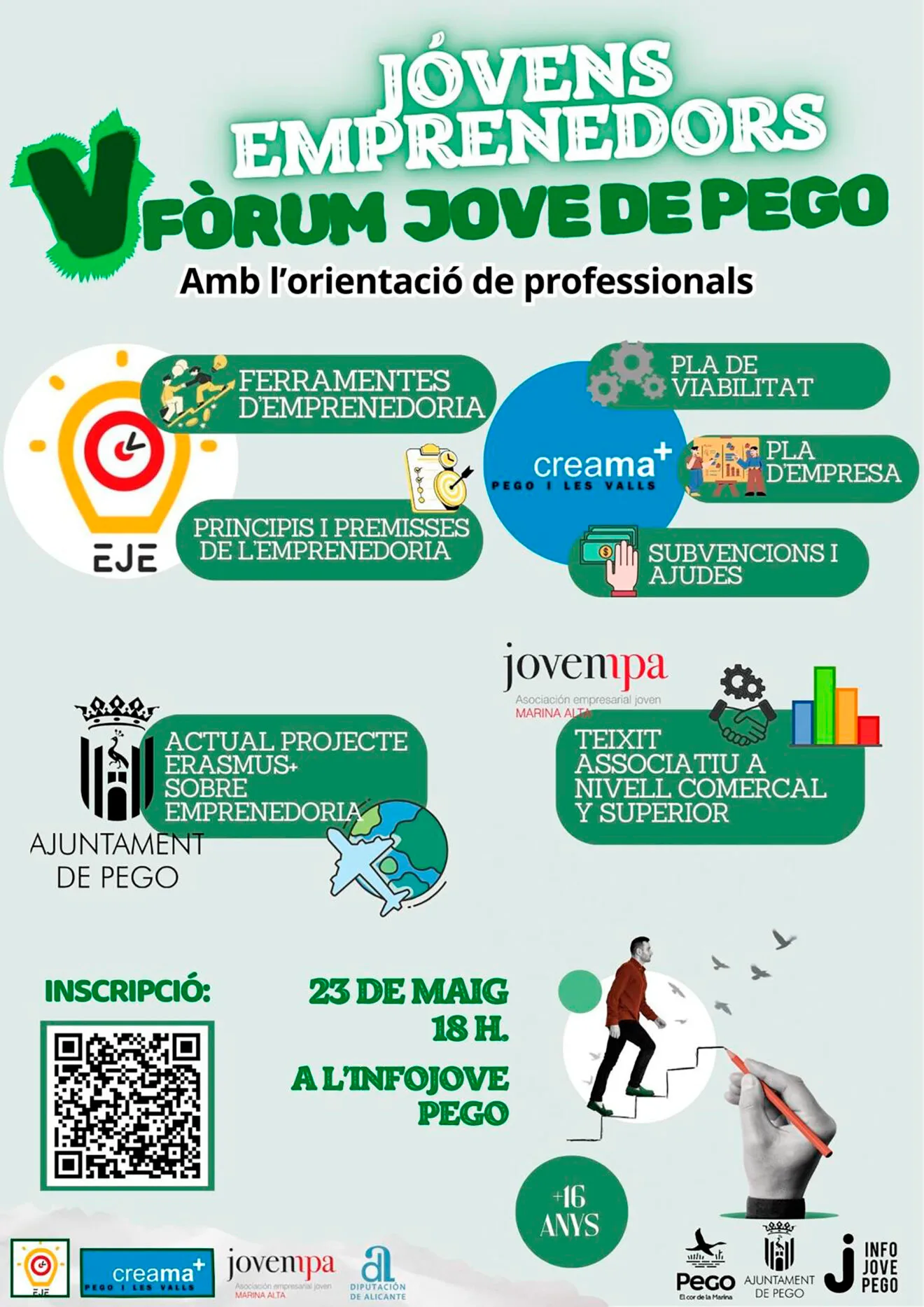 Cartel del V Fòrum Jove de Pego