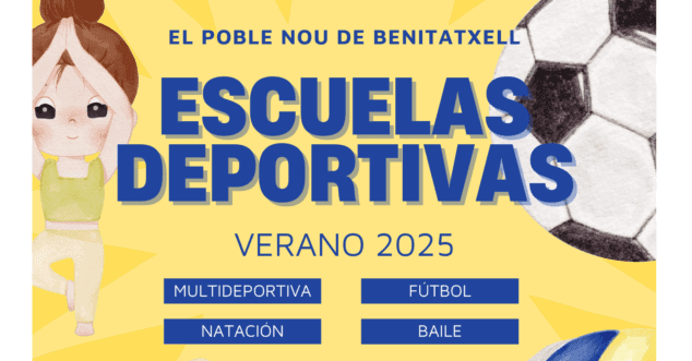 cartel escuelas deportivas verano 2025 benitatxell 1