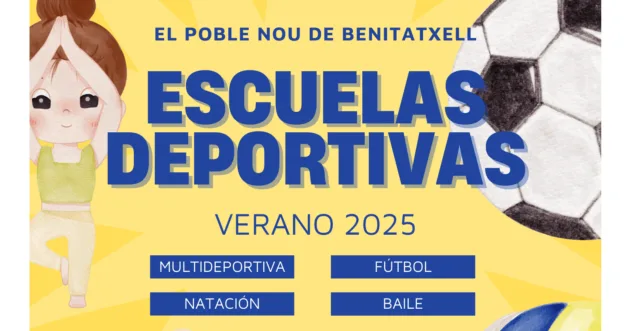 cartel escuelas deportivas verano 2025 benitatxell 1