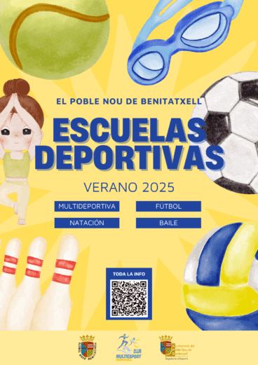 Cartel Escuelas deportivas verano 2025 Benitatxell