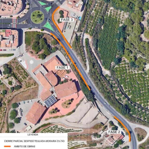 Imagen: Fases de la ampliación de la carretera de Teulada-Moraira