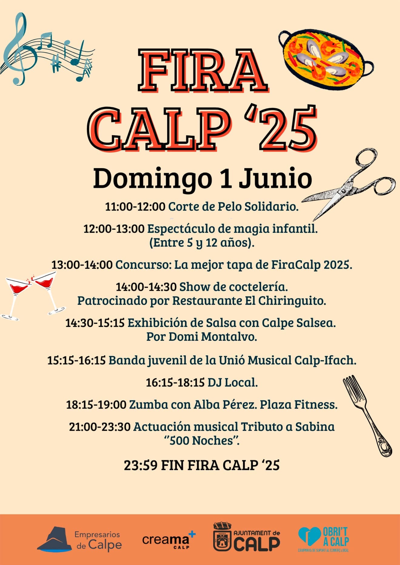 Programación de FiraCalp 2025 el domingo 1 de junio