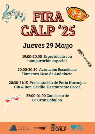 Programación de FiraCalp 2025 el jueves 29 de mayo