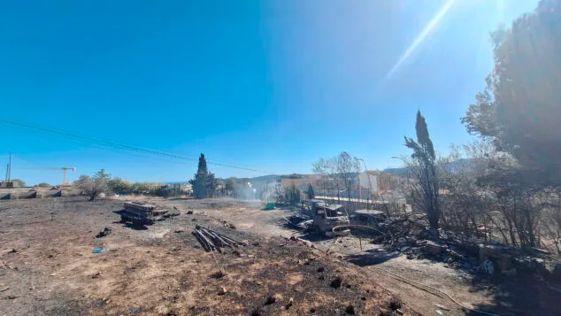 Imagen: Restos de un incendio en Teulada Moraira en 2024 (archivo)