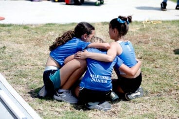 Abrazo de algunas participantes