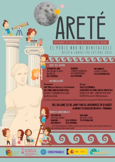 Cartel de la Escoleta Educativa de Verano 2025 de Benitatxell