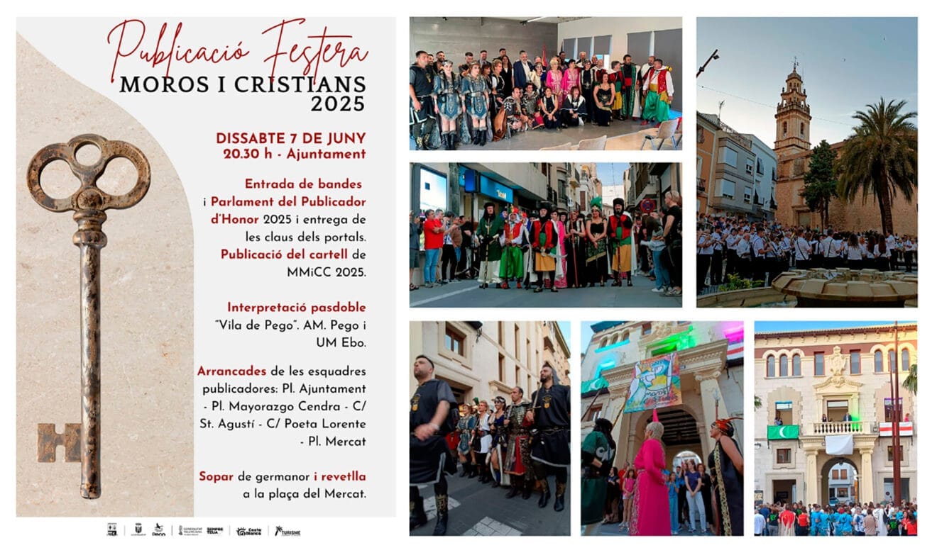 Cartel de la Publicació Festera de los Moros i Cristians de Pego 2025