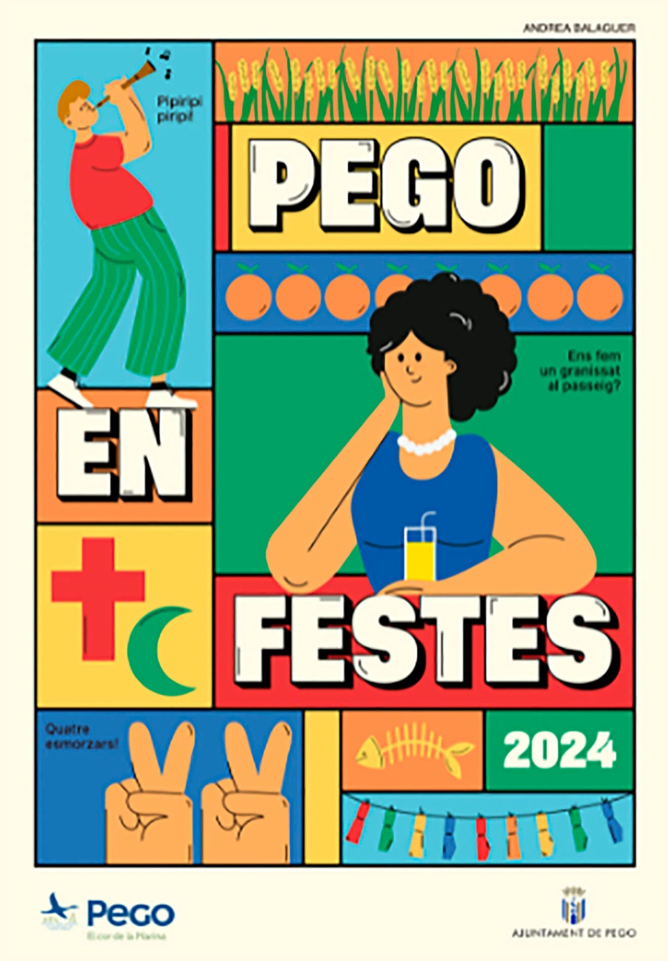Cartel de las fiestas de Pego 2024