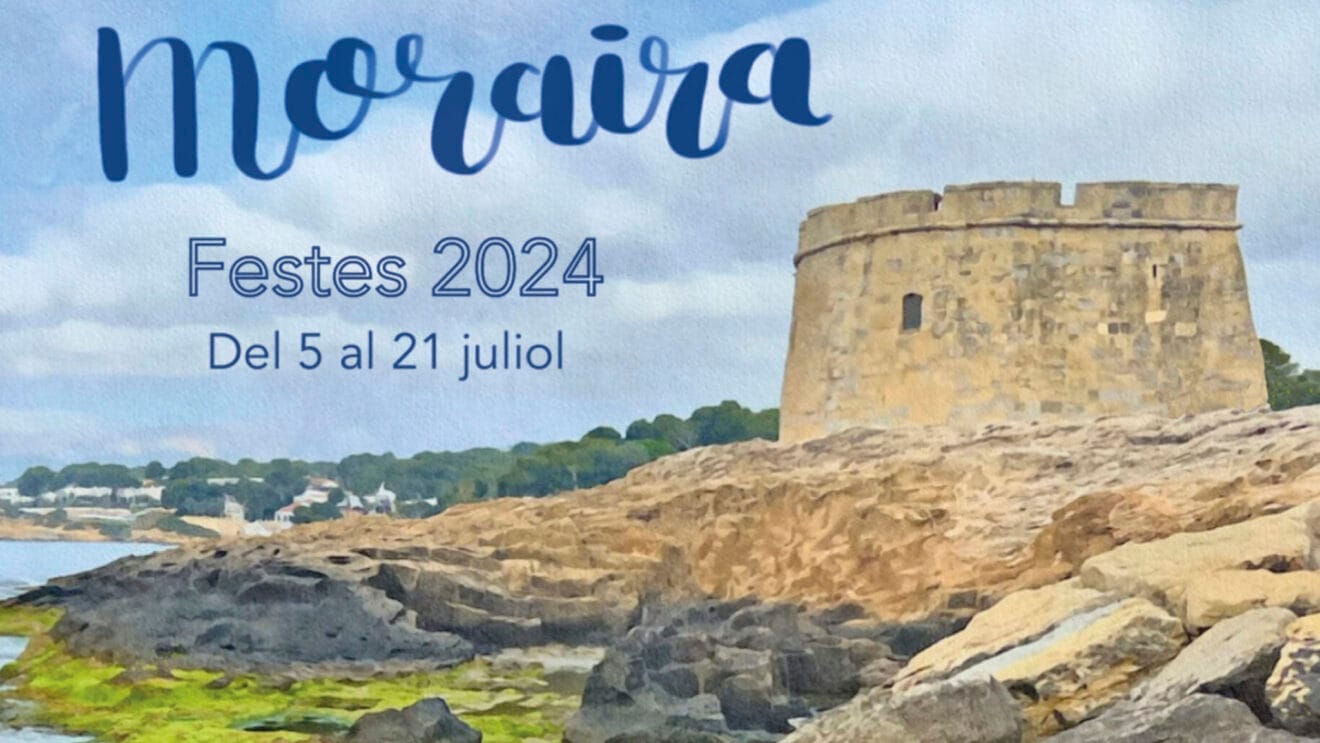 Cartel de las fiestas patronales de Moraira en 2024