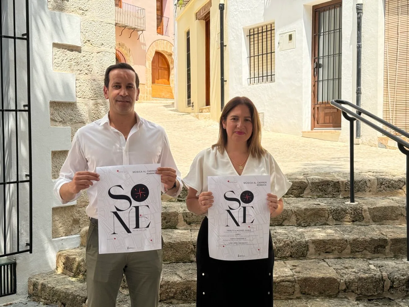 Arturo Poquet y Pepa Bertomeu en la presentación del Festival SONE de Benissa