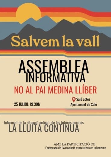 Cartel de la Asamblea Informativa Salvem la Vall