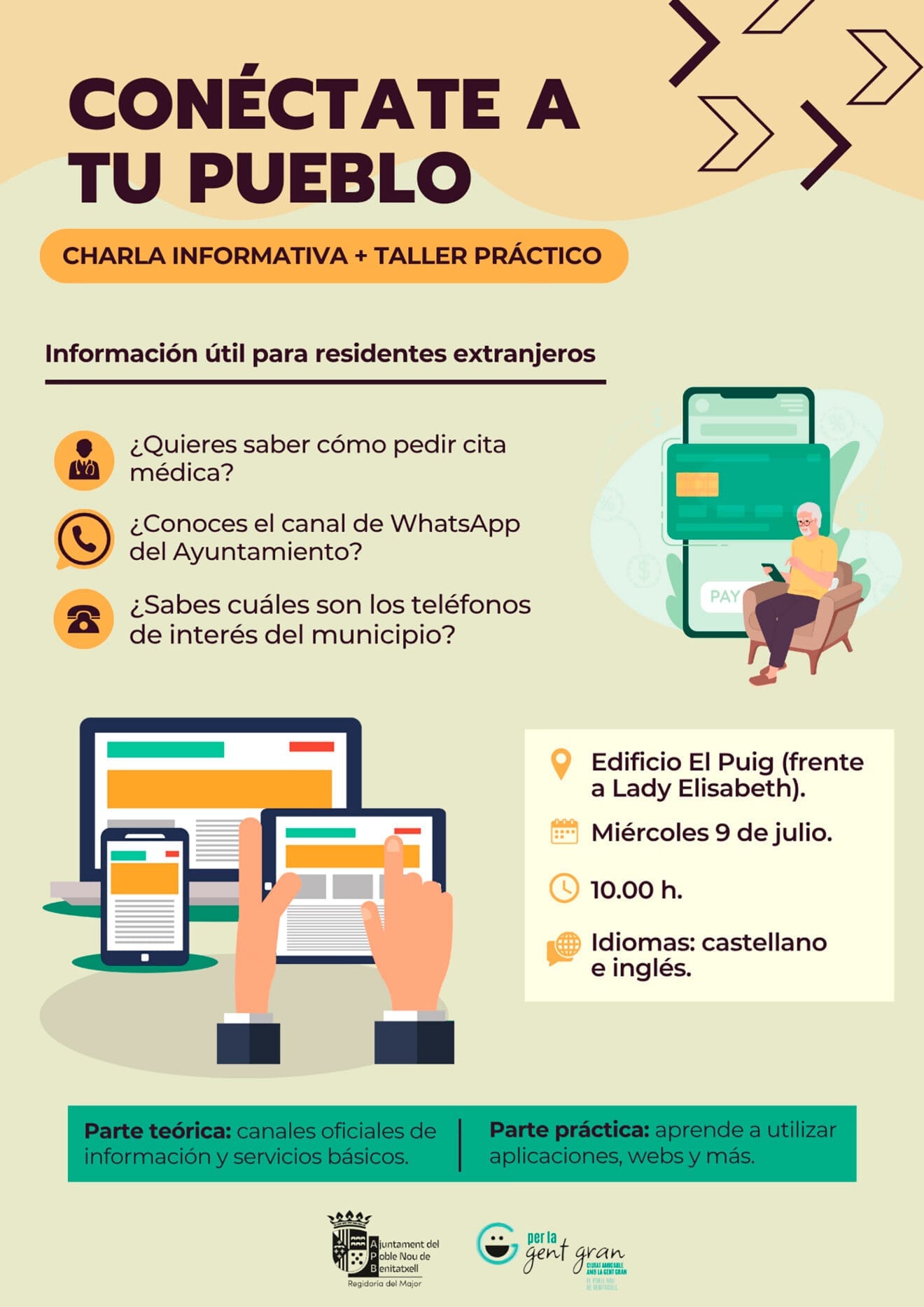 Charla taller 'Conéctate a tu pueblo' para residentes extranjeros de Benitatxell