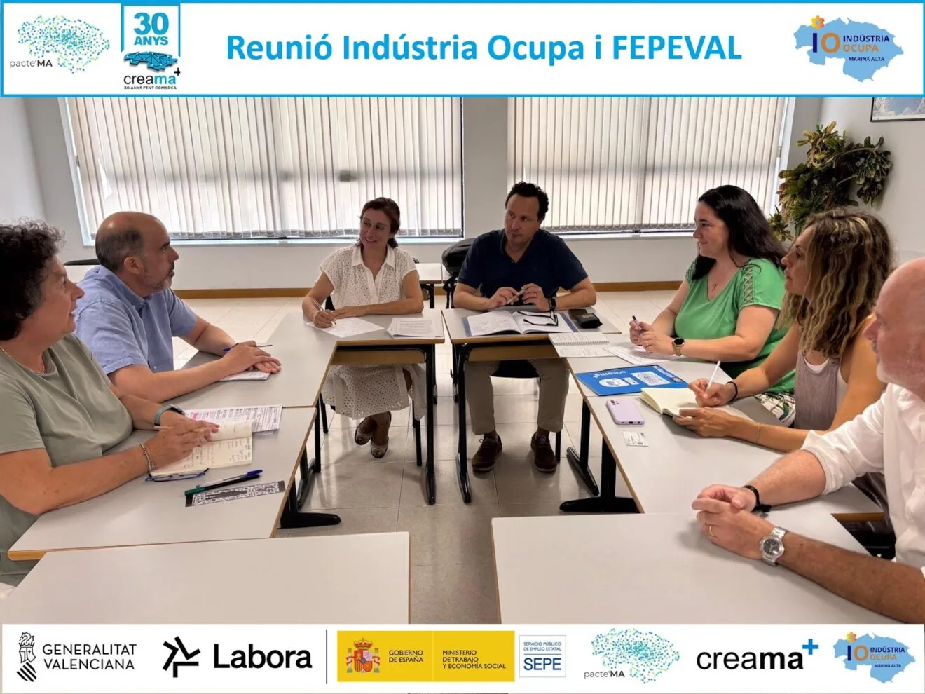 El proyecto territorial INDÚSTRIA OCUPA de Creama y PACTE’MA inicia sus primeras acciones con una reunión estratégica junto a FEPEVAL