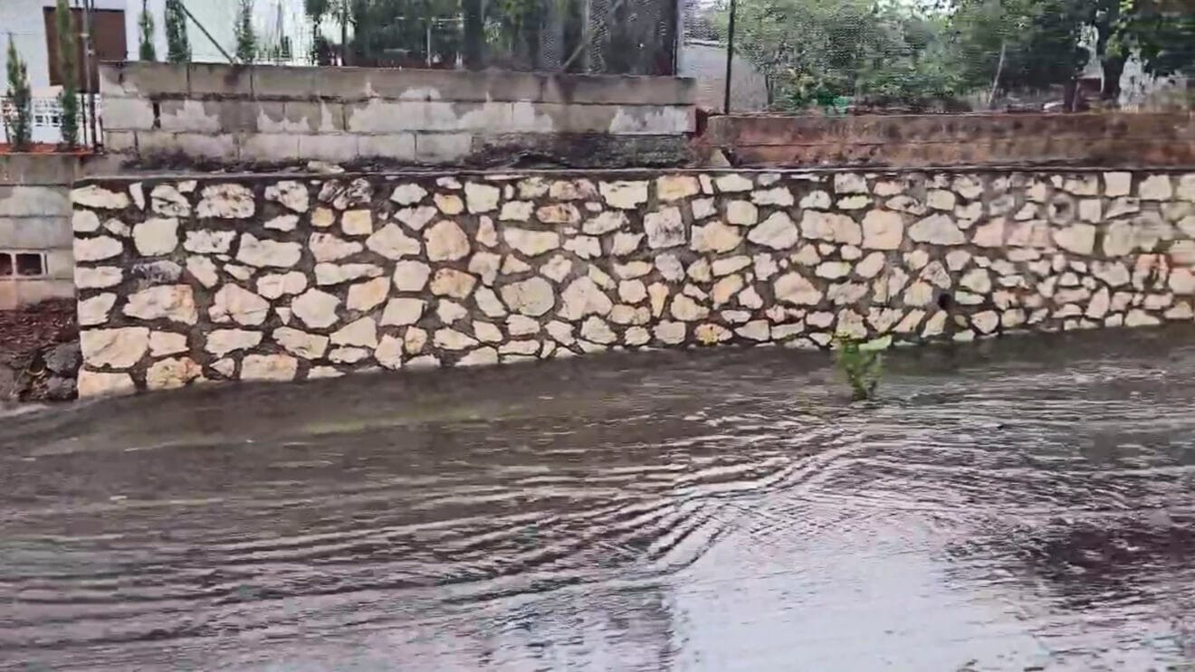 Entrada de Ondara desde Dénia inundada