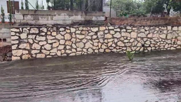 entrada de ondara desde denia inundada