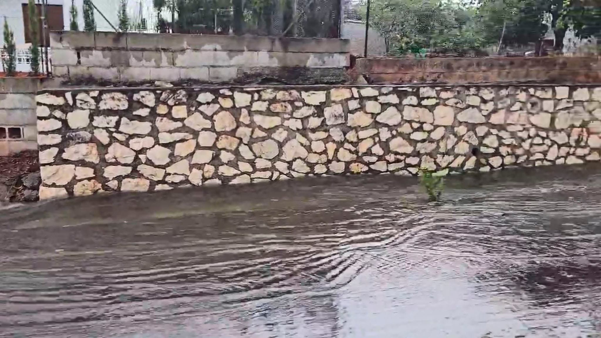 entrada de ondara desde denia inundada