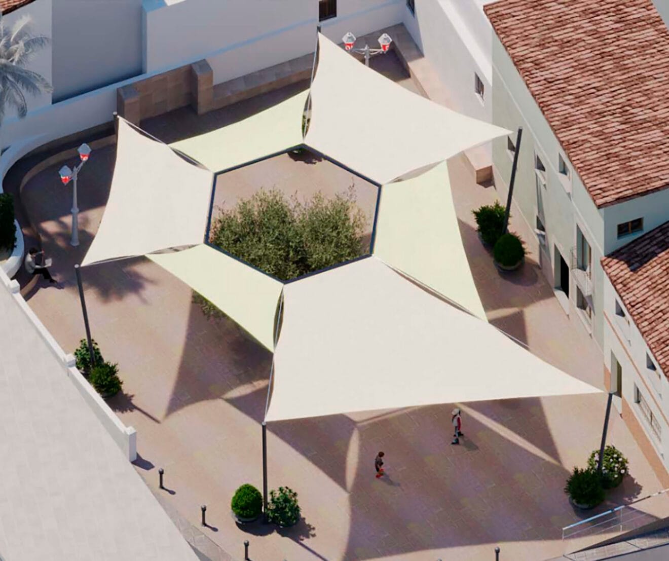 Maqueta de nuevos toldos en Teulada Moraira
